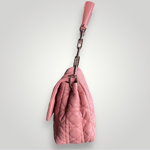 Christian Dior Pink Lambskin Leather Cannage Flap Bag - Picture 4 of 16